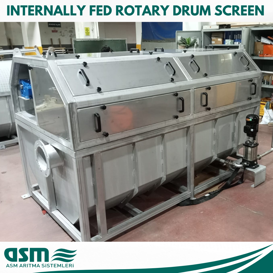 ASM Arıtma | Internally Fed Rotary Drum Screen